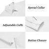 imageCOOFANDY Mens Dress Shirts Long Sleeve Casual Button Down Shirts Formal Business ShirtWhite