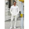 imageCOOFANDY Mens Dress Shirts Long Sleeve Casual Button Down Shirts Formal Business ShirtWhite