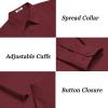 imageCOOFANDY Mens Dress Shirts Long Sleeve Casual Button Down Shirts Formal Business ShirtWine Red