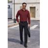 imageCOOFANDY Mens Dress Shirts Long Sleeve Casual Button Down Shirts Formal Business ShirtWine Red