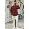 imageCOOFANDY Mens Dress Shirts Long Sleeve Casual Button Down Shirts Formal Business ShirtWine Red