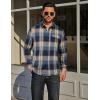 imageCOOFANDY Mens Flannel Plaid Shirts Long Sleeve Casual Button Down Cotton Shirt with PocketNavy Khaki Plaid