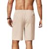 imageCOOFANDY Mens Linen Shorts 9 Elastic Waist Drawstring Casual Shorts Lightweight Summer Beach ShortsBeige