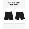 imageCOOFANDY Mens Linen Shorts 9 Elastic Waist Drawstring Casual Shorts Lightweight Summer Beach ShortsBlack