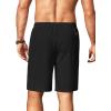 imageCOOFANDY Mens Linen Shorts 9 Elastic Waist Drawstring Casual Shorts Lightweight Summer Beach ShortsBlack