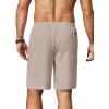 imageCOOFANDY Mens Linen Shorts 9 Elastic Waist Drawstring Casual Shorts Lightweight Summer Beach ShortsKhaki