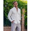imageCOOFANDY Mens Long Sleeve Button Down Shirts Casual Untucked Dress Shirt Beach Wedding ShirtsPrintedwhite Dots
