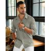 imageCOOFANDY Mens Long Sleeve Buttons Down Shirts Casual Button Up Shirts Beach Linen Shirt Untucked Dress ShirtLight Grey