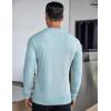 imageCOOFANDY Mens Long Sleeve Henley Shirts Stretch Ribbed TShirts Fashion Casual Basic TopsLight Blue