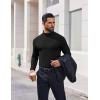 imageCOOFANDY Mens Mock Turtleneck Long Sleeve Shirts Casual Basic TShirt Lightweight Mockneck Pullover Sweater for MenBlackwhite