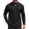 imageCOOFANDY Mens Mock Turtleneck Long Sleeve Shirts Casual Basic TShirt Lightweight Mockneck Pullover Sweater for MenBlack
