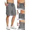 imageCOOFANDY Mens Short Cargo Pants Casual Stretchy Shorts Work Utility Shorts with PocketsDark Grey
