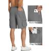 imageCOOFANDY Mens Short Cargo Pants Casual Stretchy Shorts Work Utility Shorts with PocketsDark Grey