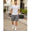 imageCOOFANDY Mens Short Cargo Pants Casual Stretchy Shorts Work Utility Shorts with PocketsDark Grey