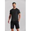 imageCOOFANDY Mens 3 Pack Workout T Shirts Short Sleeve Gym Bodybuilding Muscle Shirt Base Layer Fitness Tee TopsNblackBlackBlack
