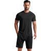 imageCOOFANDY Mens 3 Pack Workout T Shirts Short Sleeve Gym Bodybuilding Muscle Shirt Base Layer Fitness Tee TopsNblackBlackBlack