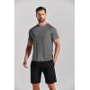 imageCOOFANDY Mens 3 Pack Workout T Shirts Short Sleeve Gym Bodybuilding Muscle Shirt Base Layer Fitness Tee TopsNblackDark GreyLight Grey