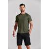 imageCOOFANDY Mens 3 Pack Workout T Shirts Short Sleeve Gym Bodybuilding Muscle Shirt Base Layer Fitness Tee TopsNblackNavy BlueArmy Green