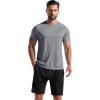 imageCOOFANDY Mens 3 Pack Workout T Shirts Short Sleeve Gym Bodybuilding Muscle Shirt Base Layer Fitness Tee TopsNblackWhiteLight Grey