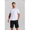 imageCOOFANDY Mens 3 Pack Workout T Shirts Short Sleeve Gym Bodybuilding Muscle Shirt Base Layer Fitness Tee TopsNwhiteWhiteWhite