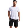 imageCOOFANDY Mens 3 Pack Workout T Shirts Short Sleeve Gym Bodybuilding Muscle Shirt Base Layer Fitness Tee TopsNwhiteWhiteWhite