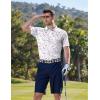 imageCOOFANDY Mens Golf Polo Shirts Short Sleeve Quick Dry Performance Moisture Wicking Golf Shirts Casual Print Collared ShirtA Colored Dots