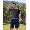 imageCOOFANDY Mens Golf Polo Shirts Short Sleeve Quick Dry Performance Moisture Wicking Golf Shirts Casual Print Collared ShirtBlack Golf Clubs