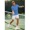 imageCOOFANDY Mens Golf Polo Shirts Short Sleeve Quick Dry Performance Moisture Wicking Golf Shirts Casual Print Collared ShirtBlue Ripple