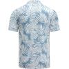 imageCOOFANDY Mens Golf Polo Shirts Short Sleeve Quick Dry Performance Moisture Wicking Golf Shirts Casual Print Collared ShirtBlue White Leaf