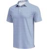 imageCOOFANDY Mens Golf Polo Shirts Short Sleeve Quick Dry Performance Moisture Wicking Golf Shirts Casual Print Collared ShirtLight Blue Square