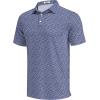 imageCOOFANDY Mens Golf Polo Shirts Short Sleeve Quick Dry Performance Moisture Wicking Golf Shirts Casual Print Collared ShirtNavy Blue Triangles