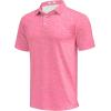 imageCOOFANDY Mens Golf Polo Shirts Short Sleeve Quick Dry Performance Moisture Wicking Golf Shirts Casual Print Collared ShirtPink Splashed Paint