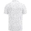 imageCOOFANDY Mens Golf Polo Shirts Short Sleeve Quick Dry Performance Moisture Wicking Golf Shirts Casual Print Collared ShirtWhite Grey Geometry