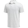 imageCOOFANDY Mens Golf Polo Shirts Short Sleeve Quick Dry Performance Moisture Wicking Golf Shirts Casual Print Collared ShirtWhite Letter V