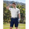 imageCOOFANDY Mens Golf Polo Shirts Short Sleeve Quick Dry Performance Moisture Wicking Golf Shirts Casual Print Collared ShirtWhite Letter V