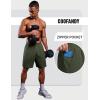 imageCOOFANDY Mens Gym Athletic Shorts with Zipper Pockets Quick Dry 7 Workout Running Training ShortsArmy Green