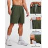 imageCOOFANDY Mens Gym Athletic Shorts with Zipper Pockets Quick Dry 7 Workout Running Training ShortsArmy Green