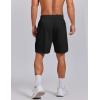 imageCOOFANDY Mens Gym Athletic Shorts with Zipper Pockets Quick Dry 7 Workout Running Training ShortsBlack