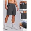 imageCOOFANDY Mens Gym Athletic Shorts with Zipper Pockets Quick Dry 7 Workout Running Training ShortsDark Gray