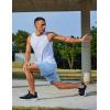 imageCOOFANDY Mens Gym Athletic Shorts with Zipper Pockets Quick Dry 7 Workout Running Training ShortsLight Blue