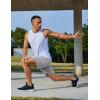 imageCOOFANDY Mens Gym Athletic Shorts with Zipper Pockets Quick Dry 7 Workout Running Training ShortsLight Gray