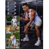 imageCOOFANDY Mens Gym Athletic Shorts with Zipper Pockets Quick Dry 7 Workout Running Training ShortsLight Gray