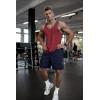 imageCOOFANDY Mens Gym Athletic Shorts with Zipper Pockets Quick Dry 7 Workout Running Training ShortsNavy Blue