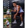 imageCOOFANDY Mens Gym Athletic Shorts with Zipper Pockets Quick Dry 7 Workout Running Training ShortsRed