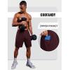 imageCOOFANDY Mens Gym Athletic Shorts with Zipper Pockets Quick Dry 7 Workout Running Training ShortsRed