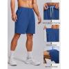 imageCOOFANDY Mens Gym Athletic Shorts with Zipper Pockets Quick Dry 7 Workout Running Training ShortsRoyal Blue