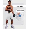 imageCOOFANDY Mens Gym Athletic Shorts with Zipper Pockets Quick Dry 7 Workout Running Training ShortsWhite
