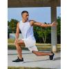imageCOOFANDY Mens Gym Athletic Shorts with Zipper Pockets Quick Dry 7 Workout Running Training ShortsWhite