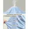 imageCOOFANDY Mens Polo Shirt Long Sleeve Moisture Wicking Golf Shirts Sun Protection Collared Work ShirtsLight Blue