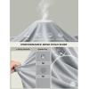 imageCOOFANDY Mens Polo Shirt Long Sleeve Moisture Wicking Golf Shirts Sun Protection Collared Work ShirtsLight Grey